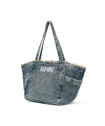 Denim Fringe Shoulder Bag